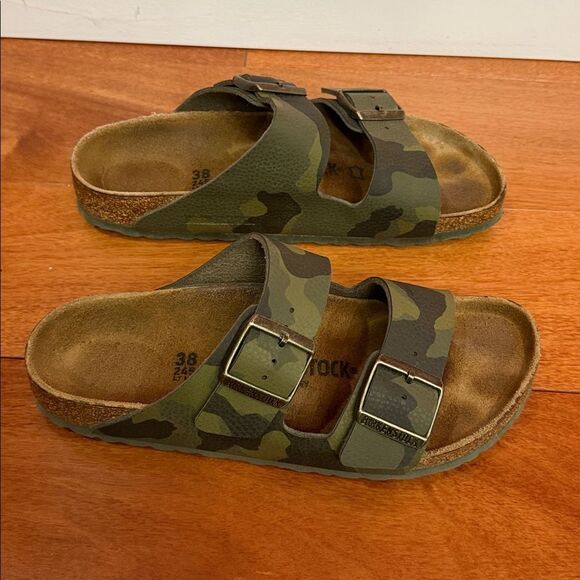 Birkenstock Women’s Arizona Desert soil Camo Green Size 38 7.5 - Picture 6 of 7